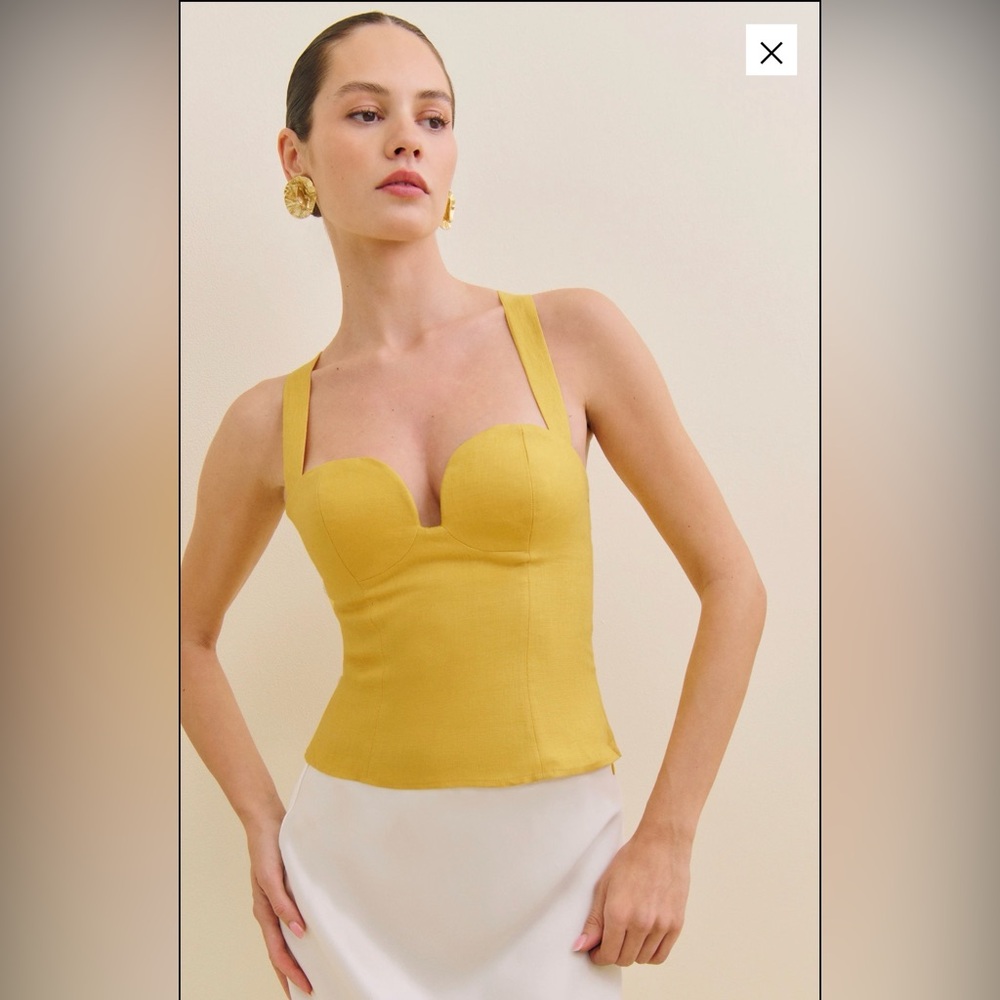 Reformation Nola Linen Top
